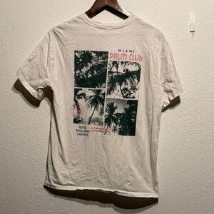 Garage Cream Miami Palm Club Graphic Tee Size M Grunge Y2K Short Sleeve Shirt